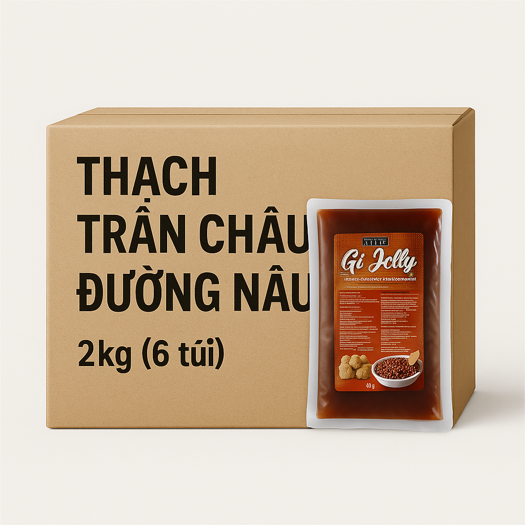 Thạch Trân Châu Gi Jelly Plus hương Đường Nâu 2kg - Hình ảnh 2
