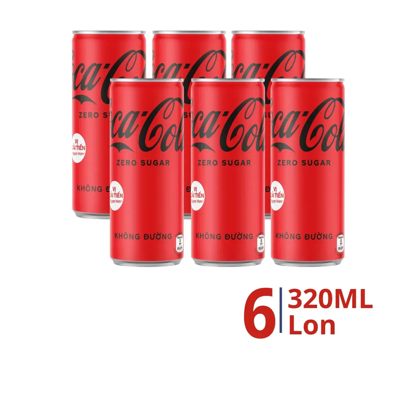 Nước Ngọt Coca Cola Zero Lon 320ml - Hình ảnh 3
