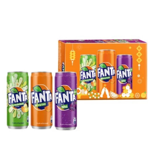 Fanta Thùng 24 Lon 320ml Mix nhiều vị - Hình ảnh 2
