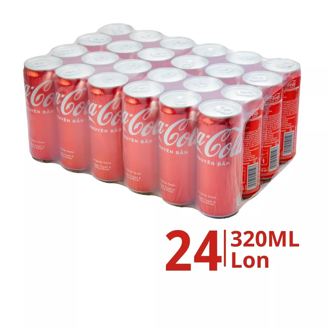 Nước Ngọt Coca Cola Vị Nguyên Bản Lon 320 ml - Hình ảnh 3