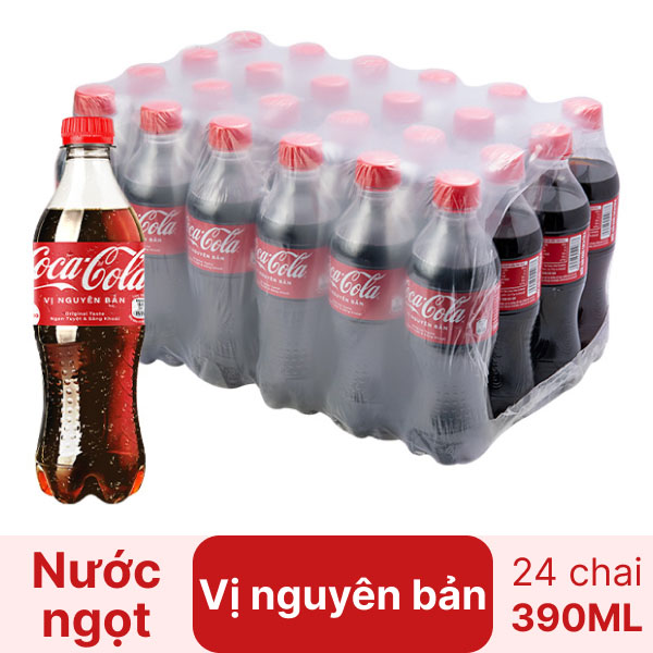Nước Ngọt Coca Cola Vị Nguyên Bản Chai 390ml - Hình ảnh 4