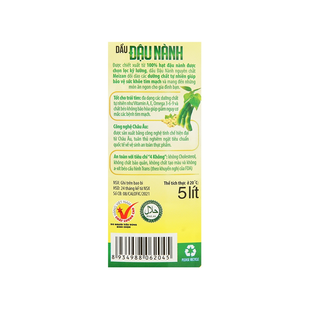 Dầu Đậu Nành Meizan (1 Lít / 2 Lít / 5 Lít) - Hình ảnh 20