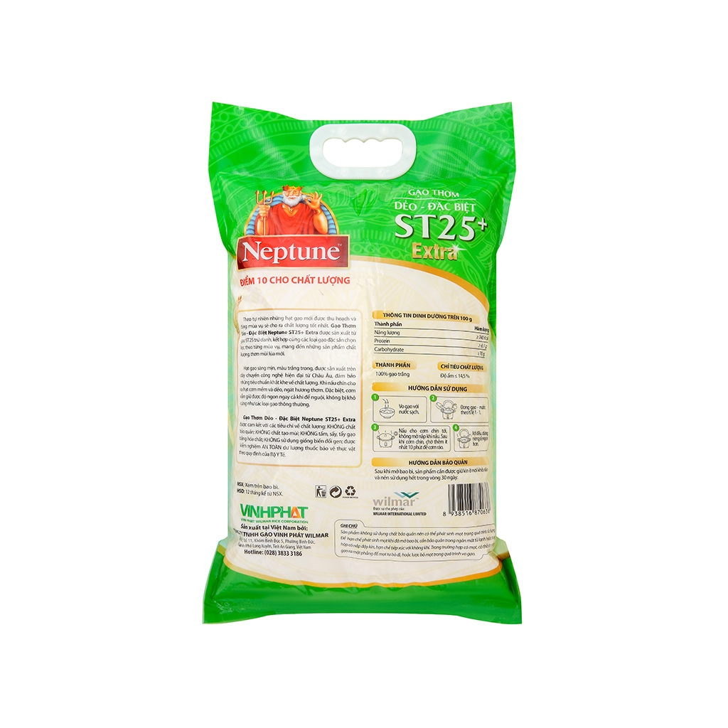 Gạo Thơm Neptune ST25 Extra Túi 5kg - Hình ảnh 2