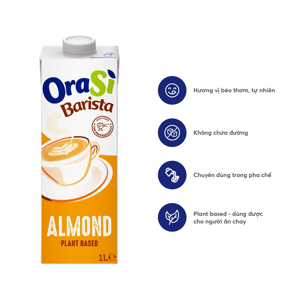 Sữa pha chế OraSì Barista Almond (Hạnh Nhân) - Hình ảnh 2