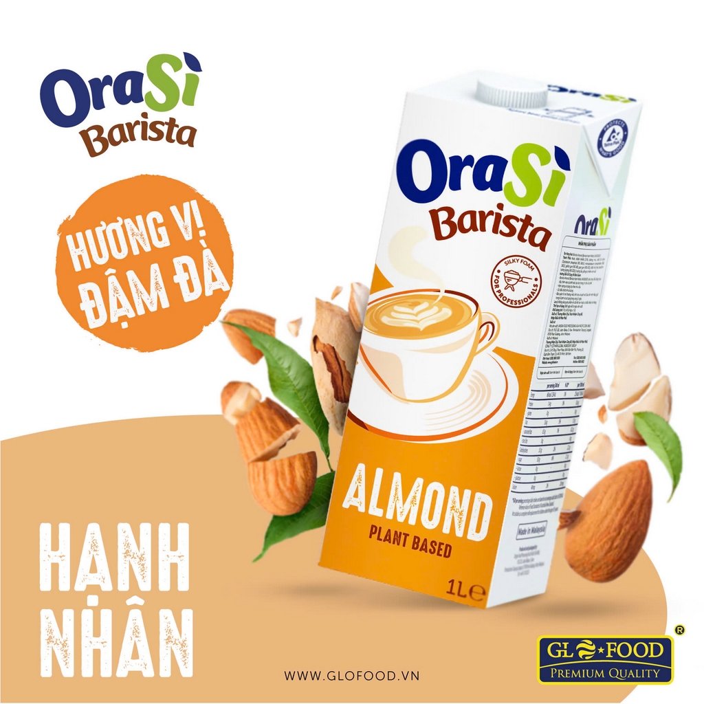 Sữa pha chế OraSì Barista Almond (Hạnh Nhân) - Hình ảnh 3