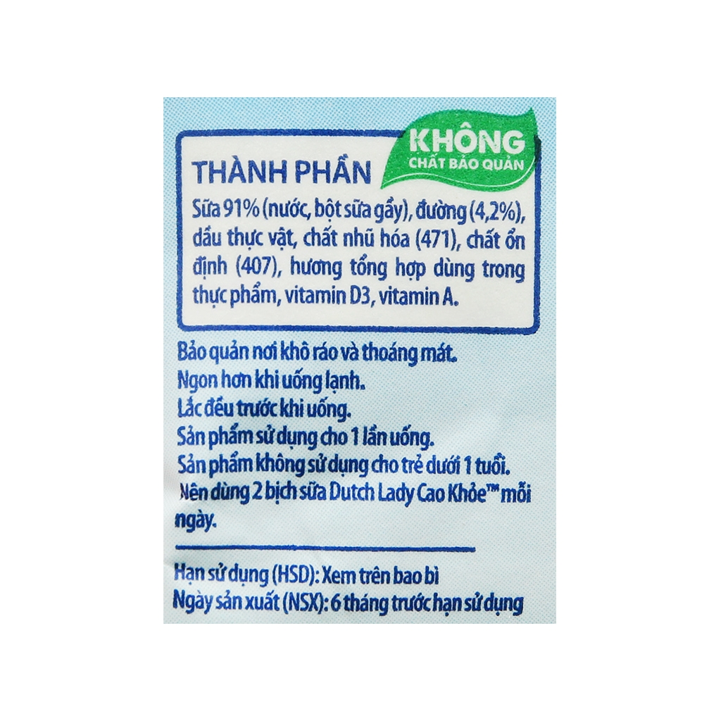 Sữa Tươi Có Đường Cao khỏe Bịch 180ml - Hình ảnh 7