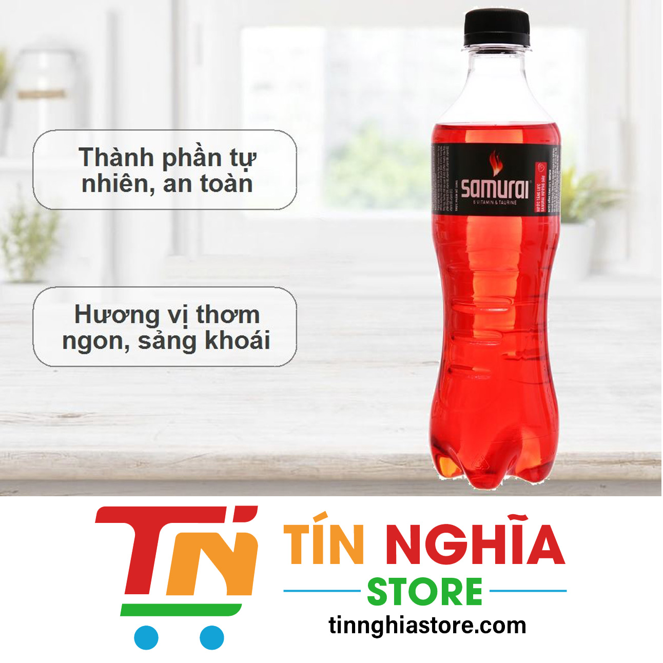 Nước tăng lực Samurai hương dâu 390ml