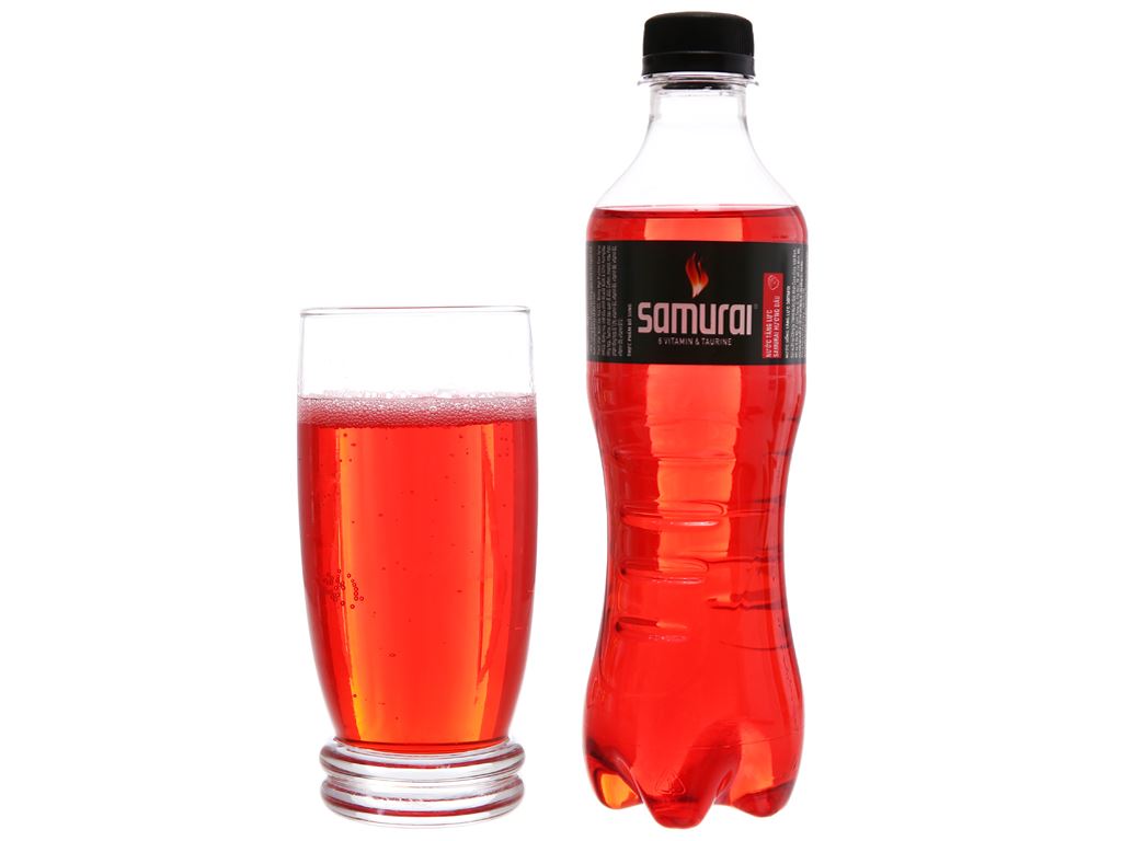 Nước tăng lực Samurai hương dâu 390ml - Hình ảnh 2