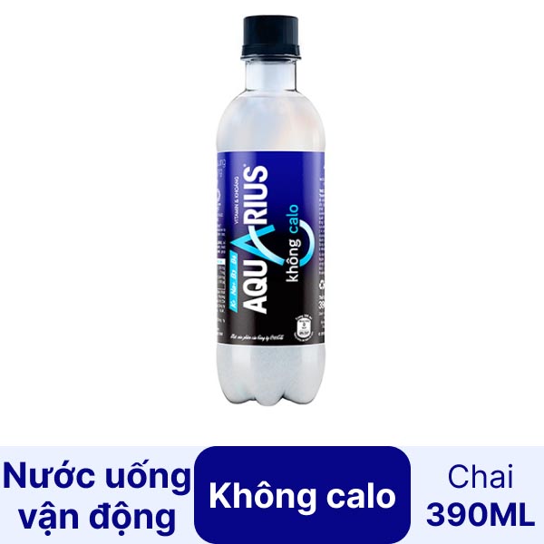 Nước uống vận động Aquarius không calo chai 390ml - Hình ảnh 2