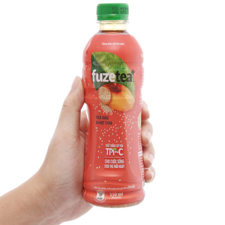 Trà đào và hạt chia Fuze Tea+ - Hình ảnh 2