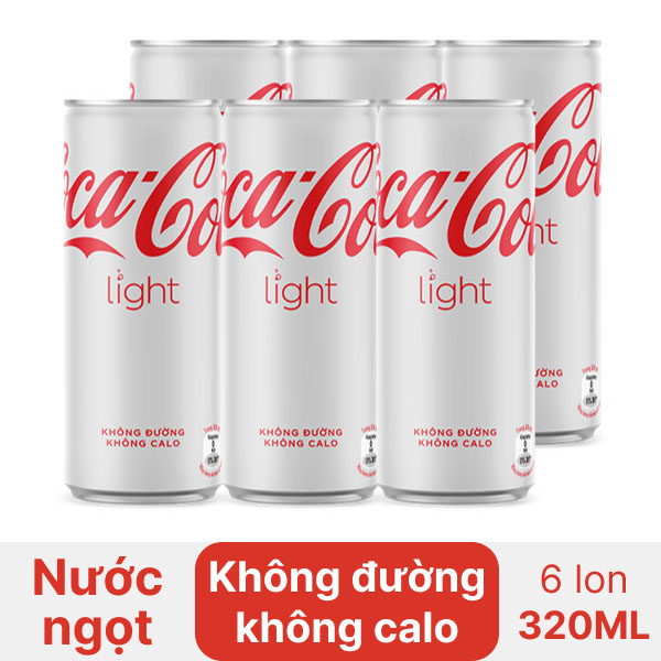 Nước Ngọt Coca Cola Light Lon 320ml - Hình ảnh 2