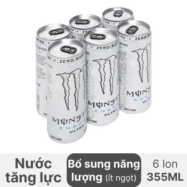 Nước Tăng Lực Monster Trắng 355ml - Hình ảnh 2