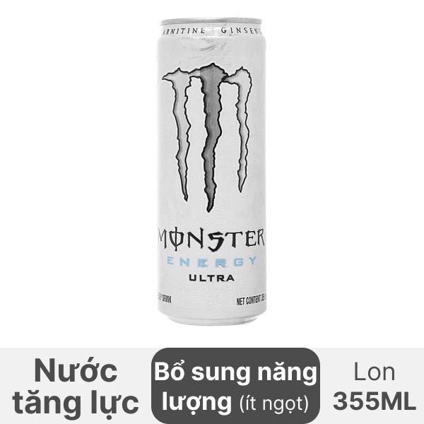 Nước Tăng Lực Monster Trắng 355ml - Hình ảnh 3