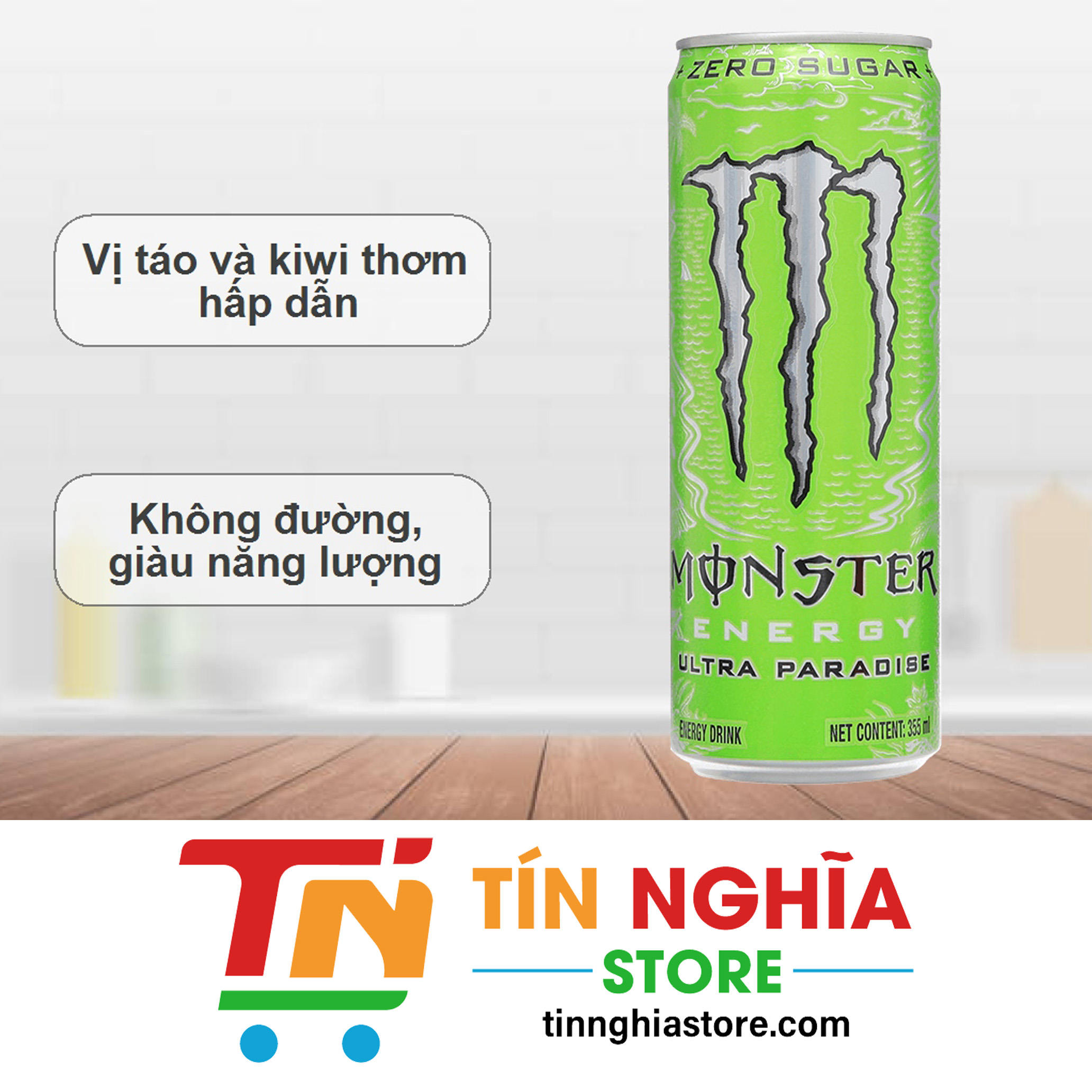 Nước tăng lực Monster vị Táo & Kiwi