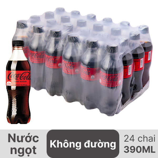 Nước Ngọt Coca Cola Zero Chai 390ml - Hình ảnh 3