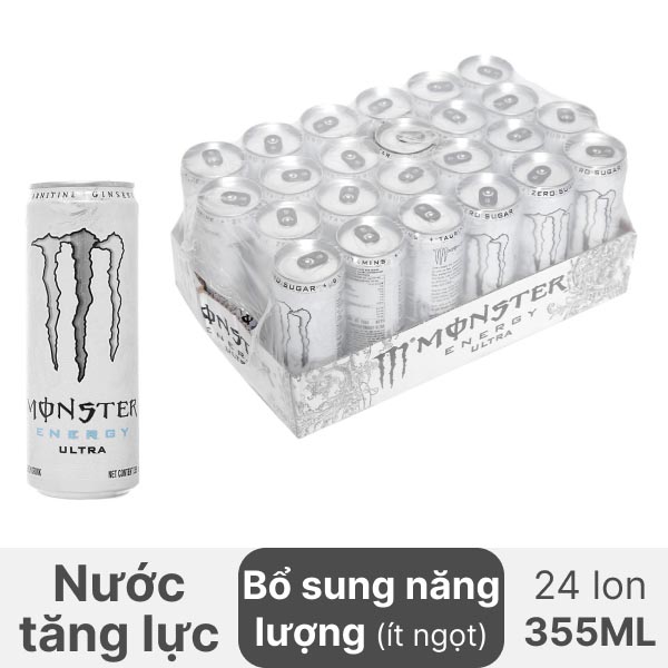 Nước Tăng Lực Monster Trắng 355ml - Hình ảnh 4
